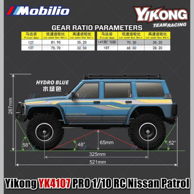 Yikong YK4107 PRO 1/10 RC Rock Road Vehicle Crawler Adventure 2.4GHz RTR Remote Control