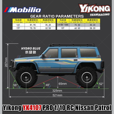 Yikong YK4107 PRO 1/10 RC Brushless System Rock Road Vehicle Crawler Adventure 2.4GHz RTR Remote Control