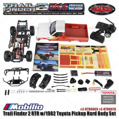 RC4WD Trail Finder 2 RTR w/1982 Toyota Pickup Hard Body Set RC Crawler Adventure #Z-RTR0069 #Z-RTR0070