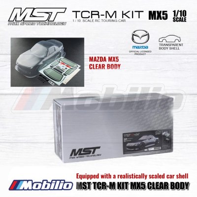 MST TCR-M RC 1/10 On-Road Racing Car KIT with Mazda MX-5 Clear Body