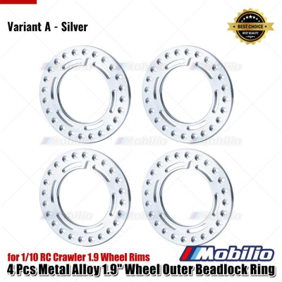 4 Pcs Metal Alloy 1.9" Wheel Outer Beadlock Ring for 1/10 RC Crawler