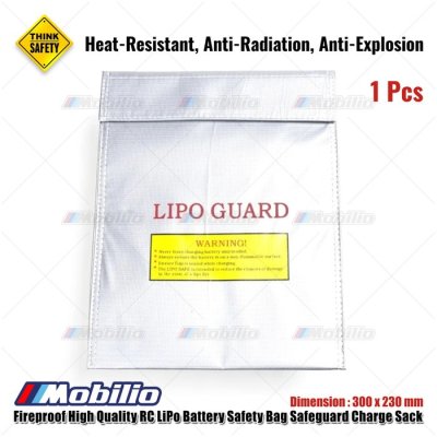 Tas Baterai - Fireproof High Quality RC LiPo Battery Safety Bag Safeguard Charge Sack 180x230mm - 300x230mm - 18x23cm Red