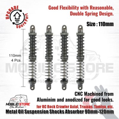 Metal Oil Suspension Shocks Absorber 90mm-120mm for RC Rock Crawler