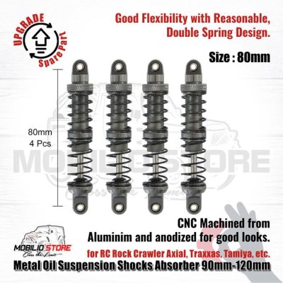 Metal Oil Suspension Shocks Absorber 90mm-120mm for RC Rock Crawler