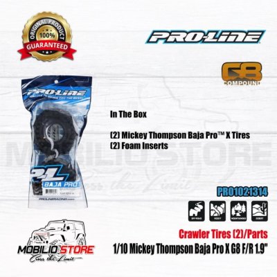 Pro-Line Mickey Thompson Baja Pro X 1.9" Rock Crawler Tires 2 Pcs