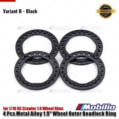 4 Pcs Metal Alloy 1.9" Wheel Outer Beadlock Ring for 1/10 RC Crawler