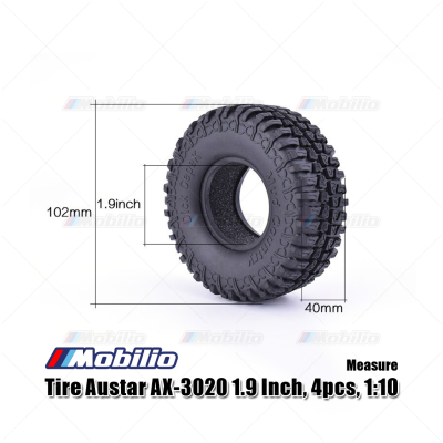Ban AUSTAR AX-3020 1.9 Inch 4 pcs RC Crawler Original Part 1:10 Scale