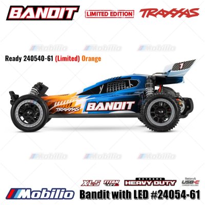 Traxxas Bandit with LED Battery and USB Charger #24054-61 RC Buggy Off-Road RTR Limited Editon Vintage Remote Control Car