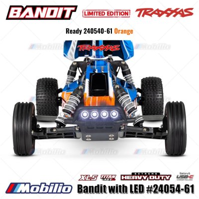 Traxxas Bandit with LED Battery and USB Charger #24054-61 RC Buggy Off-Road RTR Limited Editon Vintage Remote Control Car