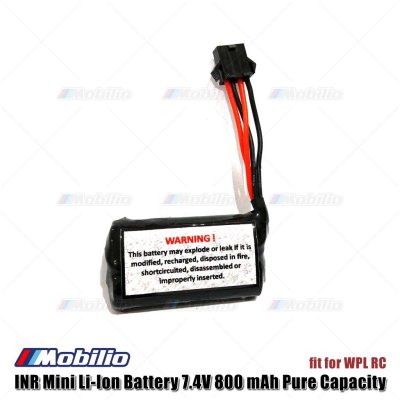 Mini Battery INR 2S 7.4 Volt 800 mAh Pure Li-Ion Baterai WPL Upgrade