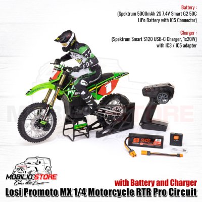 Losi Promoto MX 1/4 Motorcycle Ready To Run (RTR) Pro Circuit - Club MX
