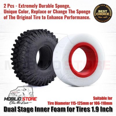 Dual Stage Inner Foam for Tires 1.9 Inch for Tire Diameter 106-125mm