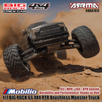 Arrma Big Rock 6S 4WD BLX 1/7 Monster Truck RTR Durability and Performance