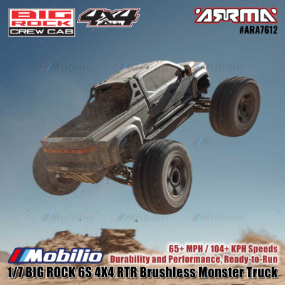 Arrma Big Rock 6S 4WD BLX 1/7 Monster Truck RTR Durability and Performance