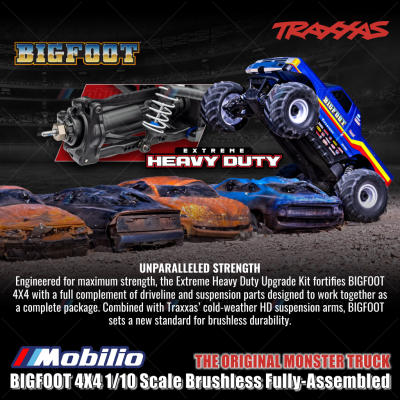 Traxxas BIGFOOT 4X4 1/10 Scale Brushless Fully-Assembled The Original Monster Truck Ford Firestone