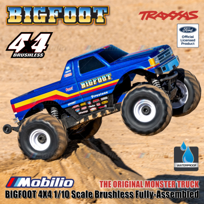 Traxxas BIGFOOT 4X4 1/10 Scale Brushless Fully-Assembled The Original Monster Truck Ford Firestone