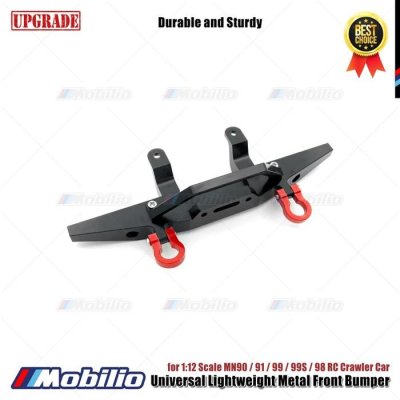 Upgrade Part Universal Lightweight Metal Front Bumper for 1:12 Scale MN90 91 99 99S 98 RC Crawler Car