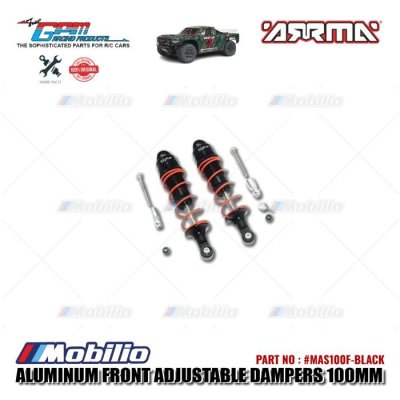 GPM Part #MAS100F Aluminum Front Adjustable Dampers 100mm Arrma Senton 6S BLX Short Course