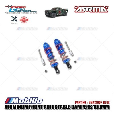 GPM Part #MAS100F Aluminum Front Adjustable Dampers 100mm Arrma Senton 6S BLX Short Course