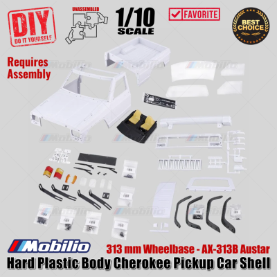Hard Plastic Body Cherokee Comanche Pickup Car Shell 313mm Wheelbase 1/10 Scale RC Crawler Adventure