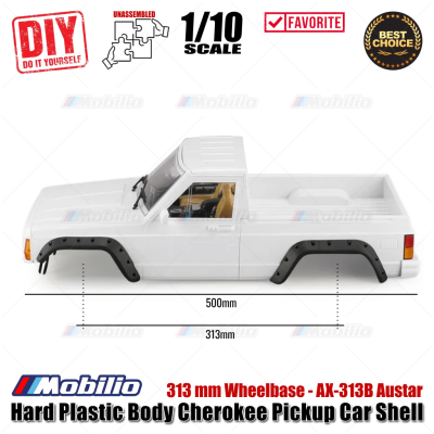 Hard Plastic Body Cherokee Comanche Pickup Car Shell 313mm Wheelbase 1/10 Scale RC Crawler Adventure