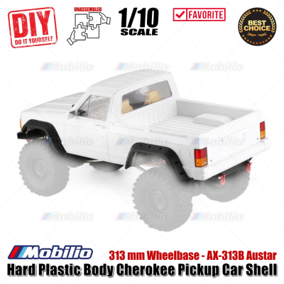 Hard Plastic Body Cherokee Comanche Pickup Car Shell 313mm Wheelbase 1/10 Scale RC Crawler Adventure