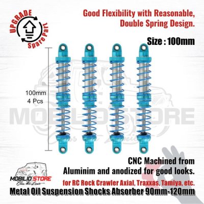 Metal Oil Suspension Shocks Absorber 90mm-120mm for RC Rock Crawler