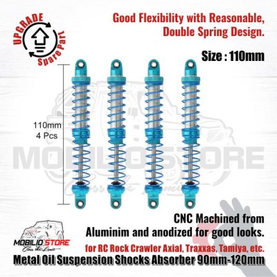 Metal Oil Suspension Shocks Absorber 90mm-120mm for RC Rock Crawler