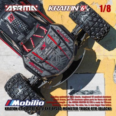 Arrma Kraton 6S 4WD BLK 1/8 EXB Speed Monster Truck RTR