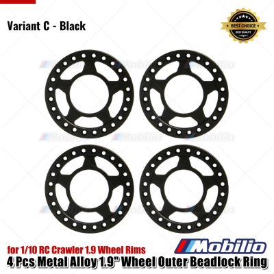 4 Pcs Metal Alloy 1.9" Wheel Outer Beadlock Ring for 1/10 RC Crawler