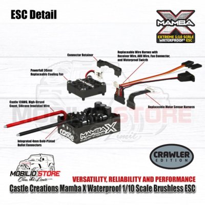 Castle Creations Mamba X Brushless Waterproof 1/10 Scale ESC
