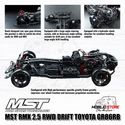 MST RMX 2.5 Toyota 86 GR RB 1/10 Scale RTR RWD Drift 2.4G Brushless RC