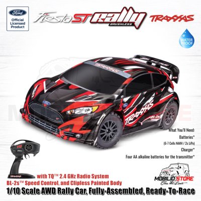 Traxxas 74154-4 Ford Fiesta ST Rally BL-2s Brushless 1/10 AWD Rally Car RTR