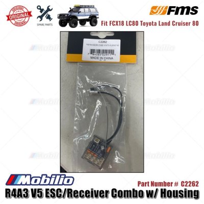 FMS Part #C2262 R4A3 V5 ESC Receiver Combo with Housing