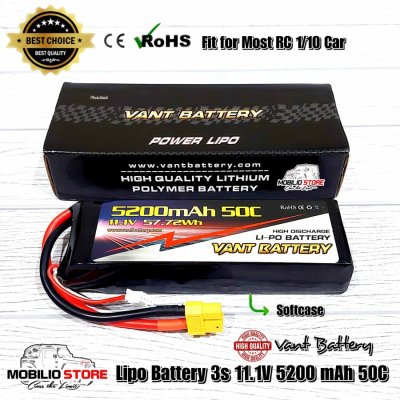 Vant Battery Lipo 3s 11.1 Volt 5200 mAh 50C Lithium Polimer