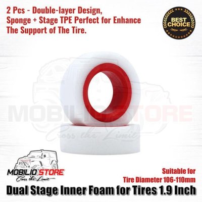 Dual Stage Inner Foam for Tires 1.9 Inch for Tire Diameter 106-125mm