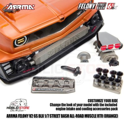 Arrma 1/7 Felony V2 6S BLX Street Bash All-Road Musle Car Spektrum RTR