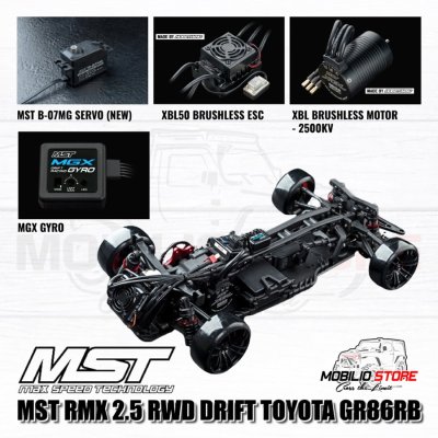 MST RMX 2.5 Toyota 86 GR RB 1/10 Scale RTR RWD Drift 2.4G Brushless RC