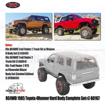 RC4WD 1985 Toyota 4Runner Hard Body Complete Set # Z-B0167