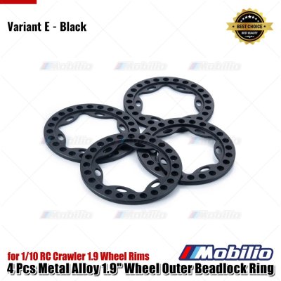 4 Pcs Metal Alloy 1.9" Wheel Outer Beadlock Ring for 1/10 RC Crawler