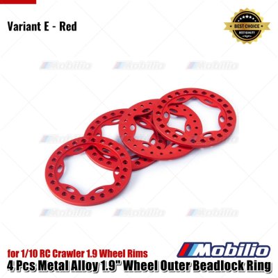4 Pcs Metal Alloy 1.9" Wheel Outer Beadlock Ring for 1/10 RC Crawler