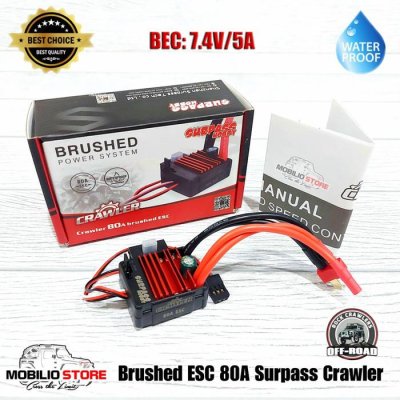 ESC 80A Brushed Surpass Hobby Crawler Electronic Speed Controller