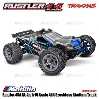 Traxxas Rustler BL-2s 1/10 Scale 4X4 Brushless Stadium Truck Fully-Assembled Waterproof Electronics RTR with TQ 2.4 GHz Radio System