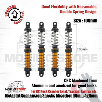 Metal Oil Suspension Shocks Absorber 90mm-120mm for RC Rock Crawler