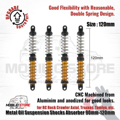 Metal Oil Suspension Shocks Absorber 90mm-120mm for RC Rock Crawler