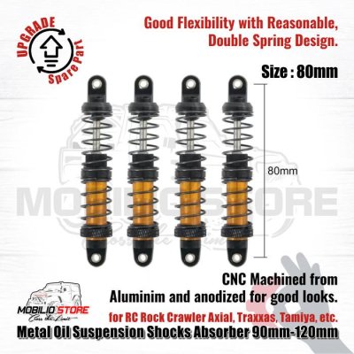 Metal Oil Suspension Shocks Absorber 90mm-120mm for RC Rock Crawler