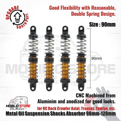 Metal Oil Suspension Shocks Absorber 90mm-120mm for RC Rock Crawler