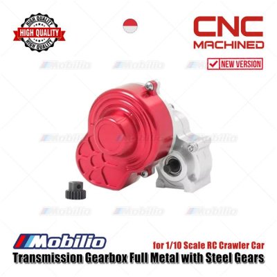 Gearbox Metal Full Cover with Steel Gears for 1/10 Scale Crawler SCX10