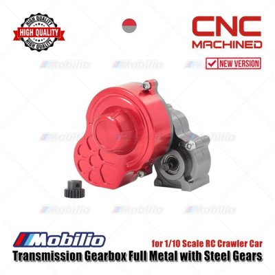 Gearbox Metal Full Cover with Steel Gears for 1/10 Scale Crawler SCX10