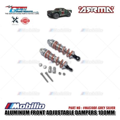 GPM Part #MAS100F Aluminum Front Adjustable Dampers 100mm Arrma Senton 6S BLX Short Course